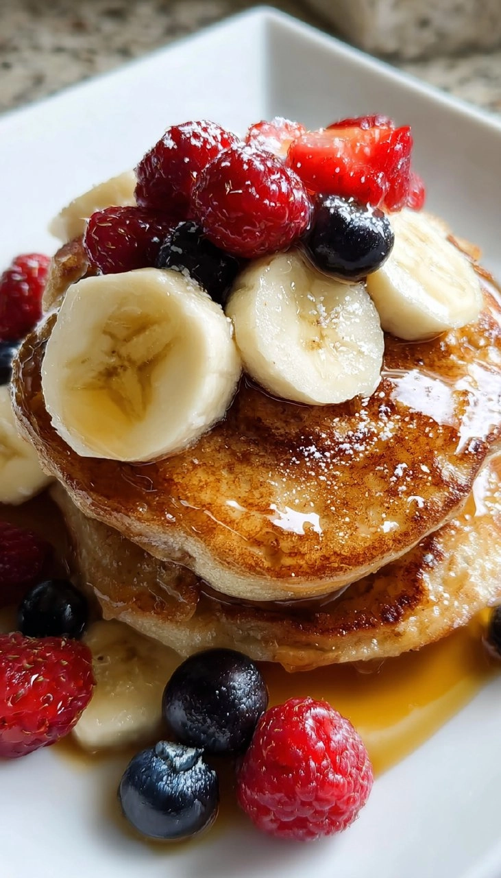 Banana Cottage Cheese Pancakes