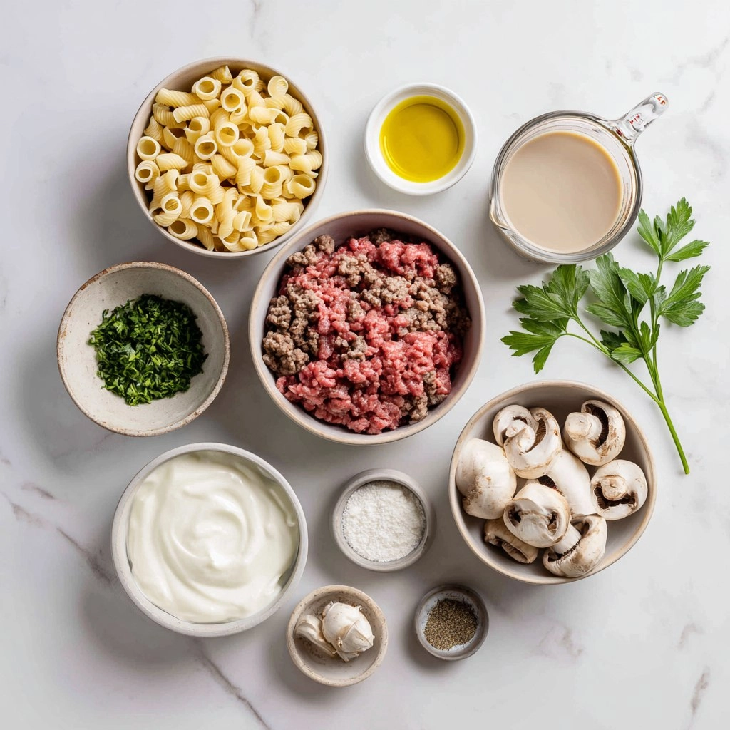 One Pot Beef Stroganoff