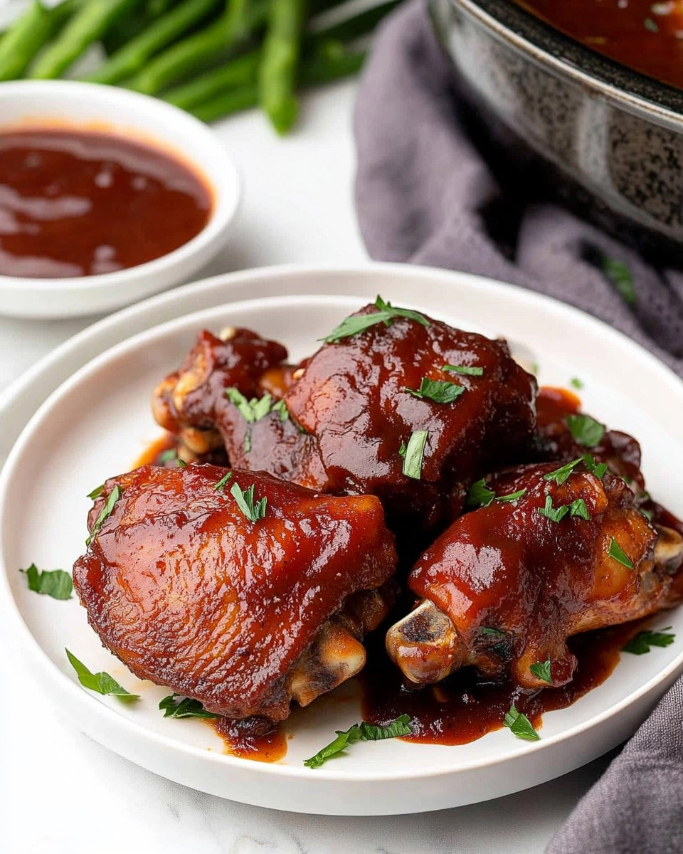Slow Cooker BBQ Chicken Thighs