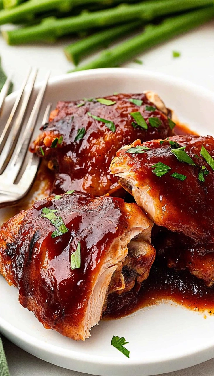 Slow Cooker BBQ Chicken Thighs