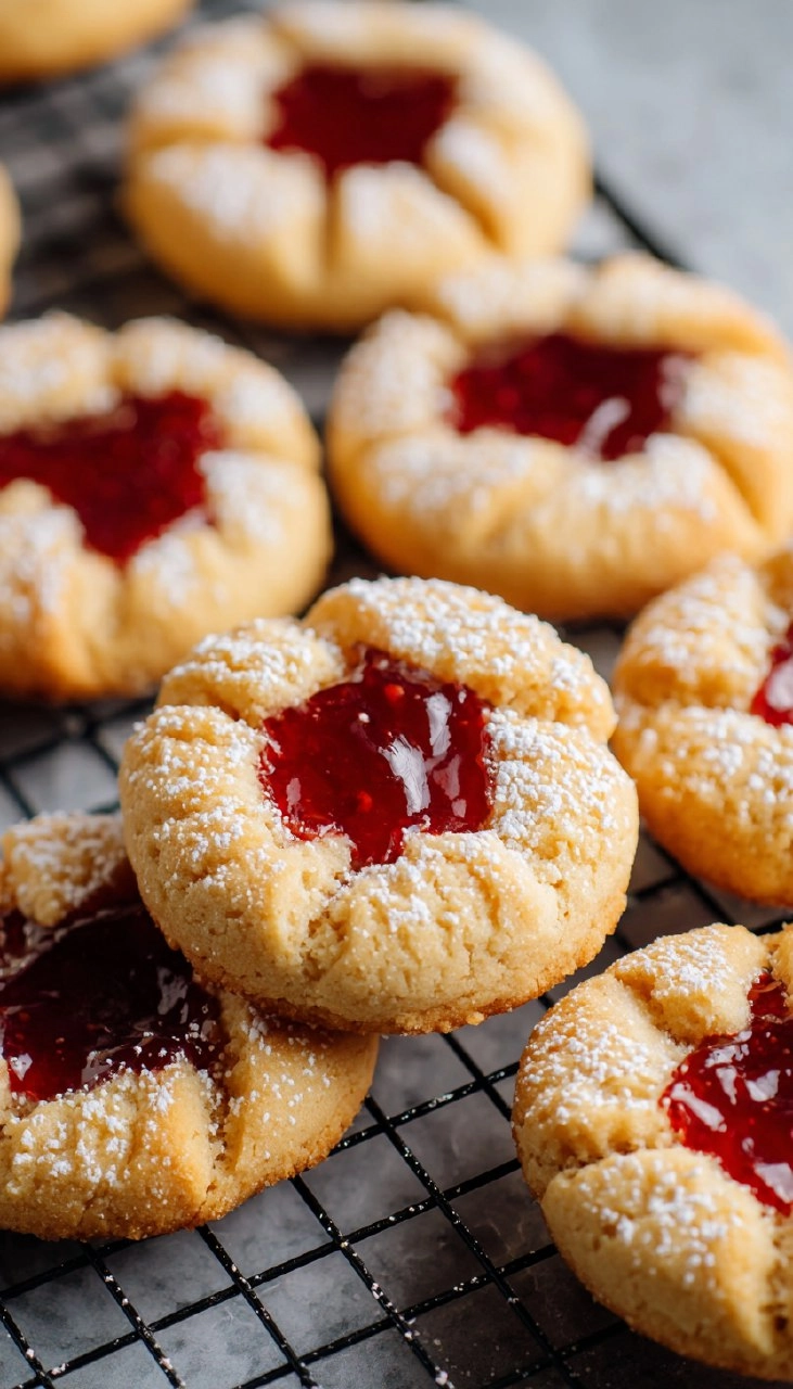 Valentine's Day Thumbprint Cookies with Jam