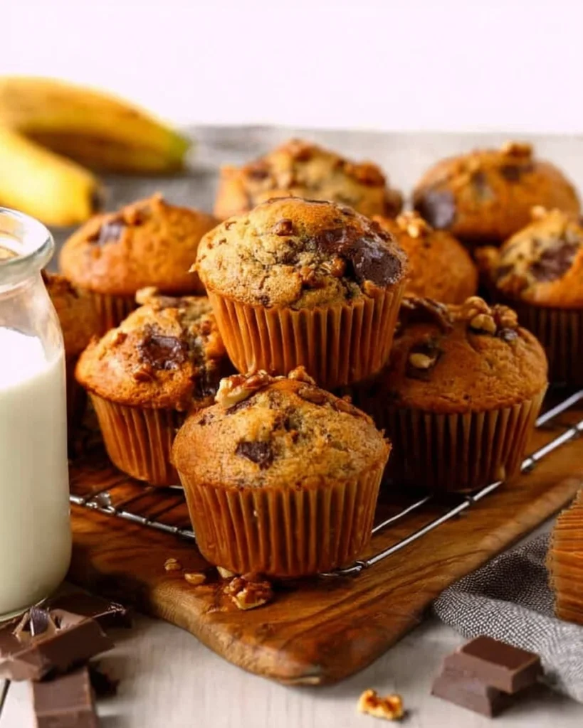 Chocolate-Chunk-Banana-Muffins-Recipe