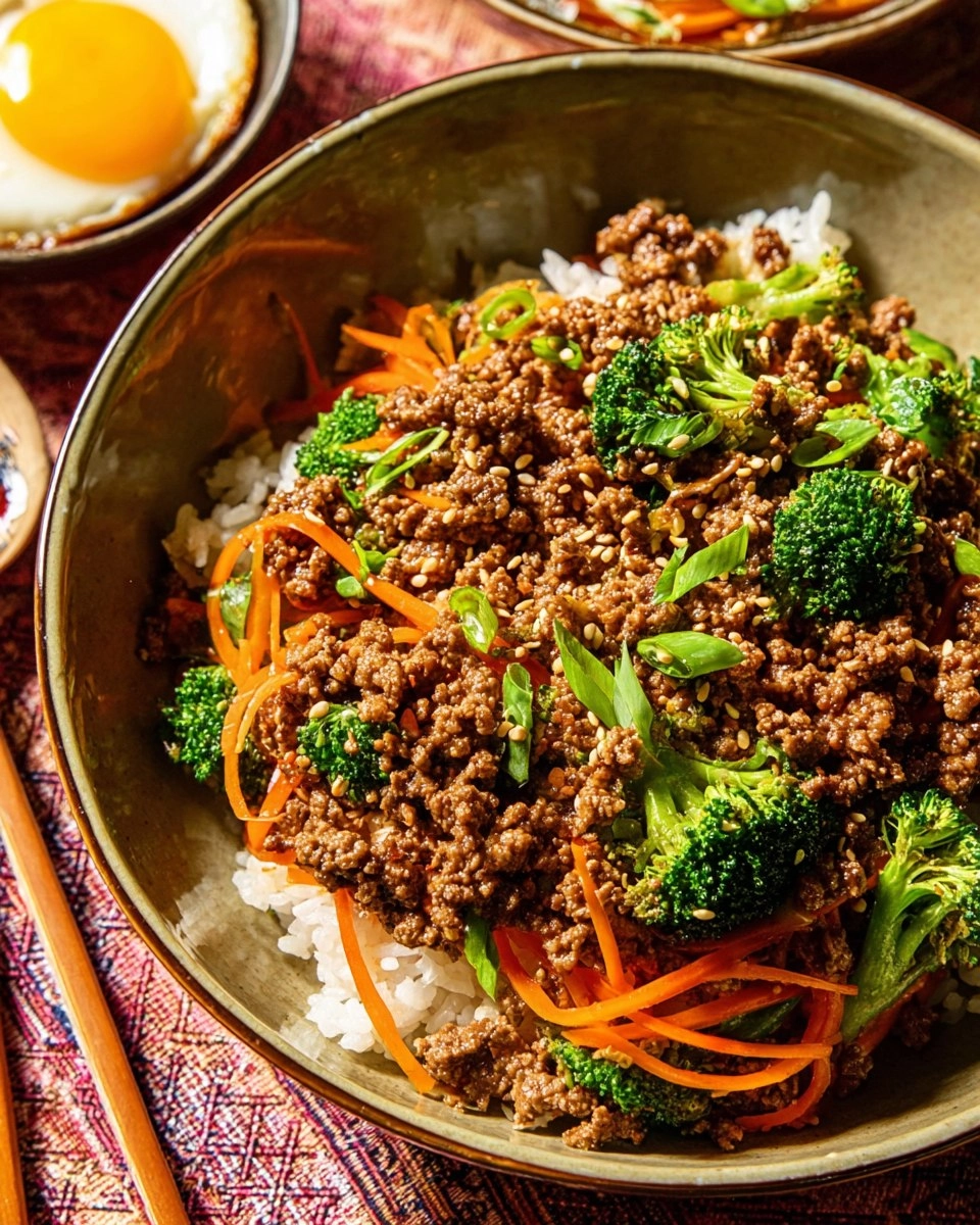 Honey Garlic Ground Beef Bowls