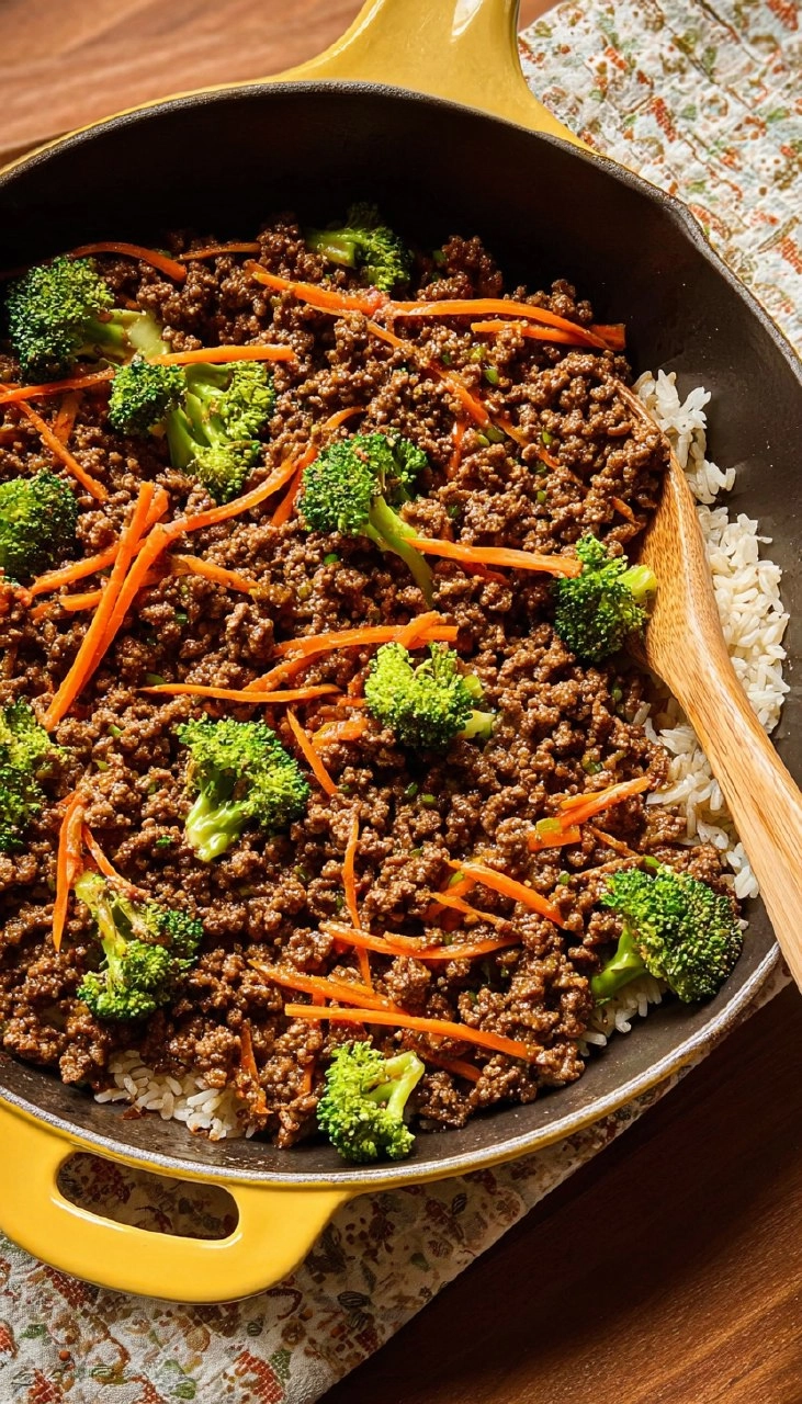 Honey Garlic Ground Beef Bowls