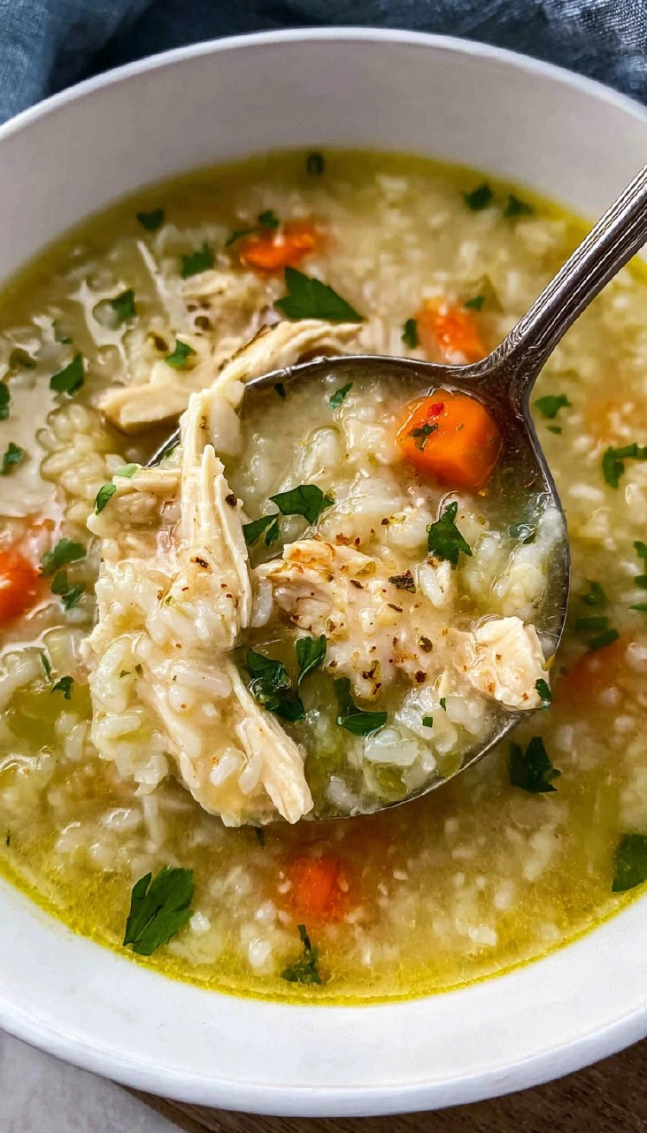 Lemon Chicken and Rice Soup