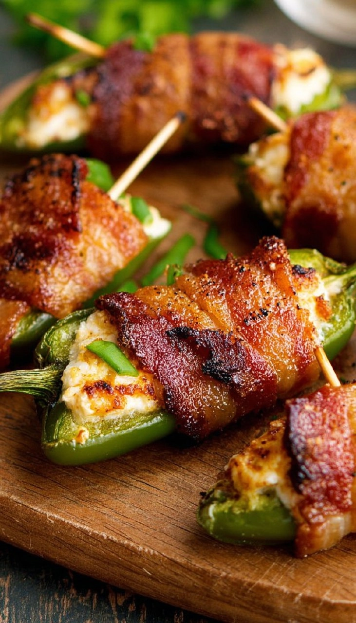 Smoked Jalapeno Popper with Bacon and Cheesy Filling