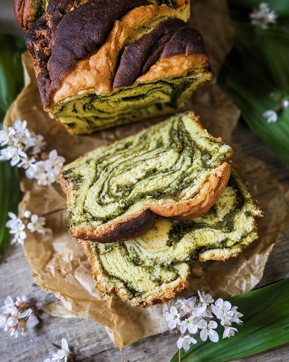 Wild Garlic Babka Bread