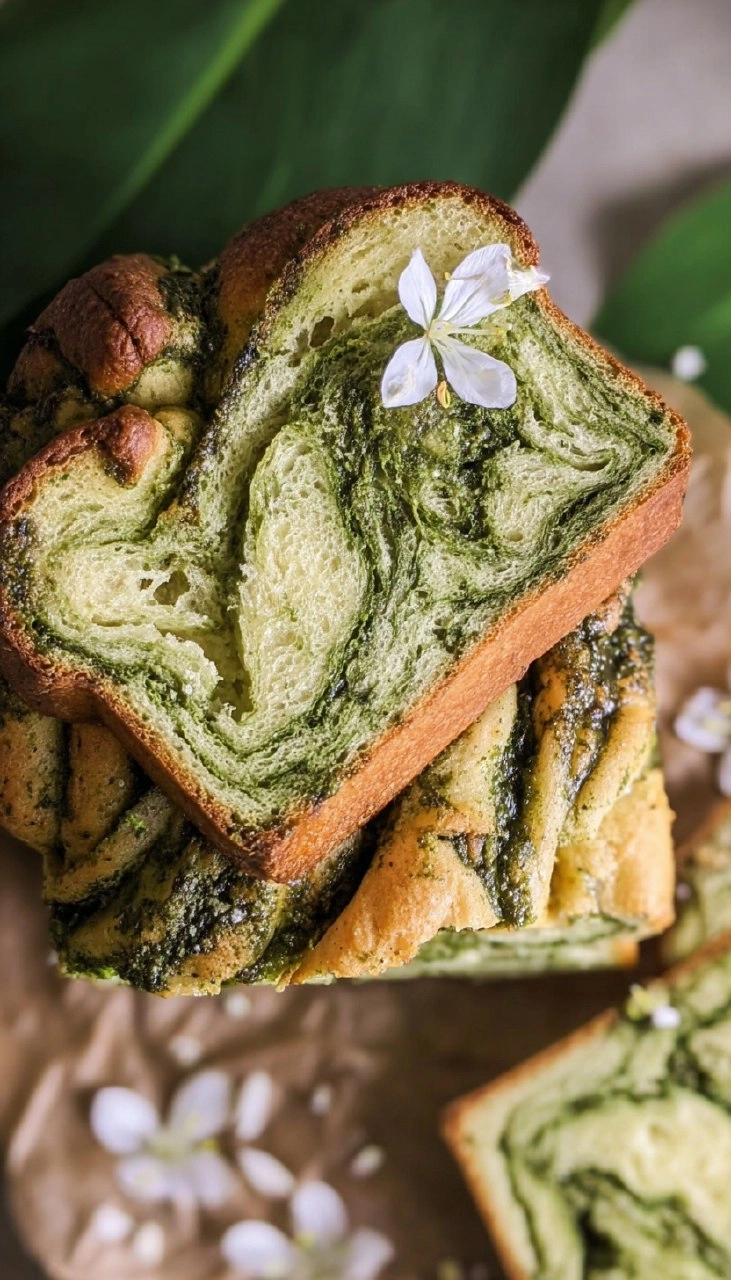 Wild Garlic Babka Bread