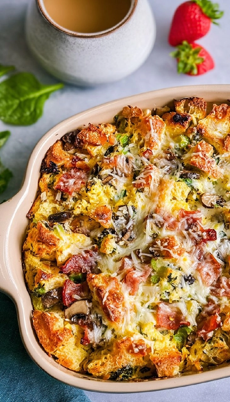 Breakfast Strata with Bacon