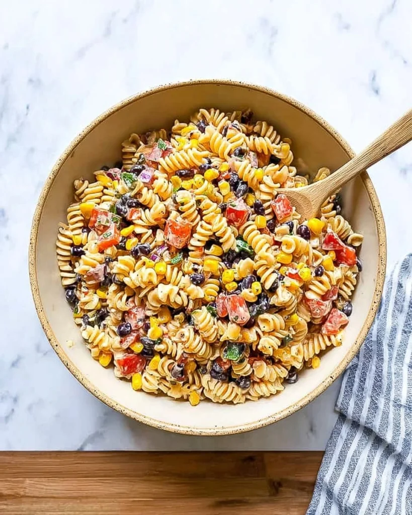 Creamy-Southwest-Pasta-Salad-with-Chicken-and-Zesty-Lime-Dressing-Recipe