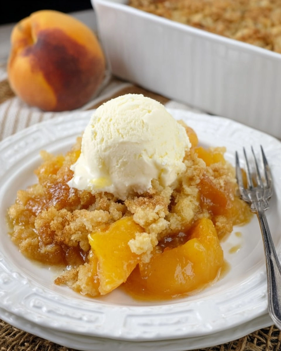 Peach Cobbler with Cake Mix