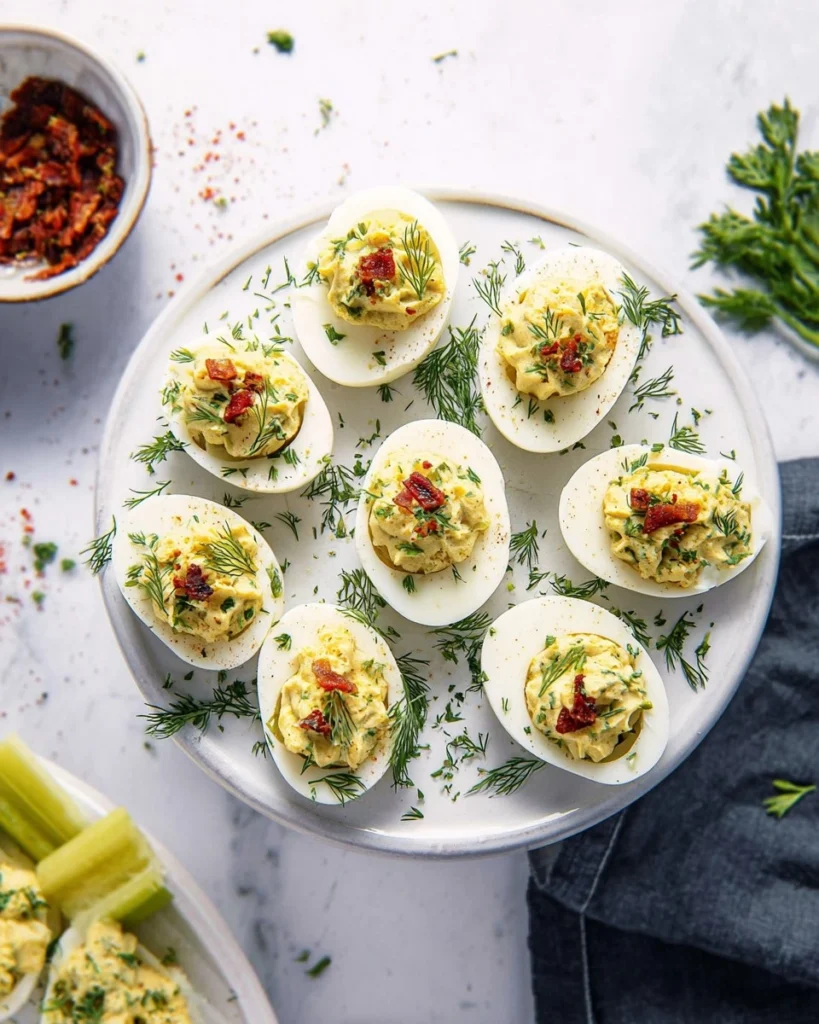 Zesty-Dill-Pickle-Deviled-Eggs-Appetizer-Recipe